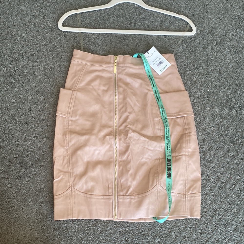 Mistress Rocks, Vegan Leather Mini Skirt, Size L
